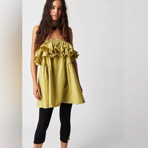 NWOT Free People Have A Thing For You Mini Dress In Palm Leaf